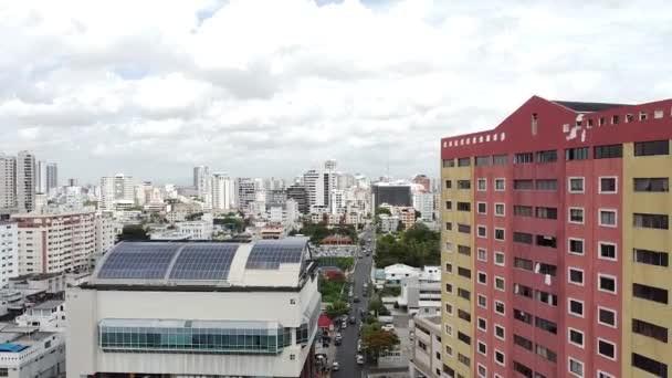 Drone Aerial Views National District Santo Domingo Flying City — Stok video