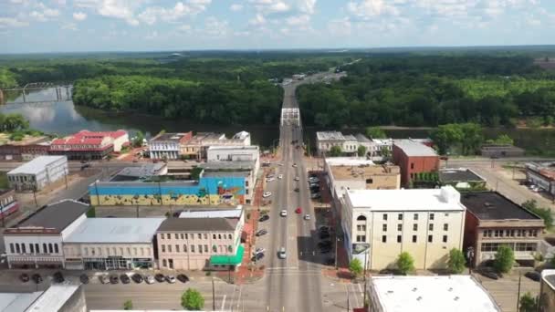 Selma Alabama Skyline Drone Video Moving Forward — Wideo stockowe