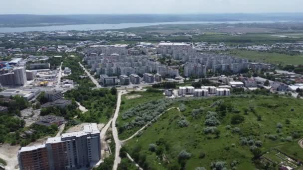 Aerial Showing Bulgarian Style Multi Family Planned Community Living Mixed — Stock video