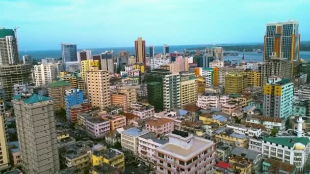 Sett Fra Luftfartøy Fra Dar Salaam Tanzania – stockvideo