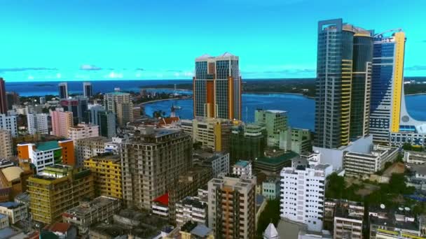 Flygfoto Över Dar Salaam Tanzania — Stockvideo
