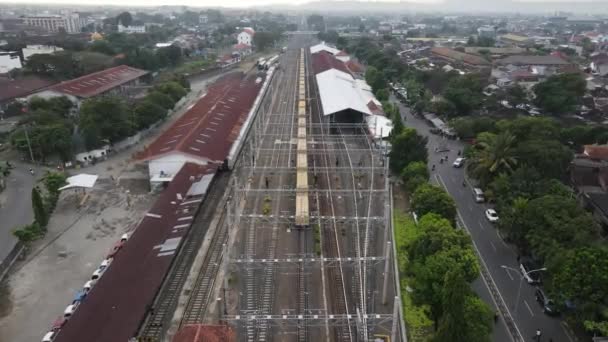 Vue Aérienne Station Lempuyangan Est Une Petite Station Yogyakarta Dehors — Video