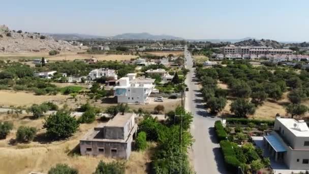 Drogowy Dron Zastrzelony Rodos Grecja — Wideo stockowe