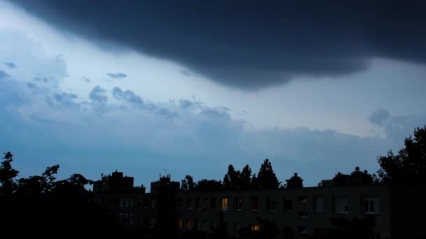 Time Lapse Storm Lightning Szeged Third Largest City Hungary — Vídeo de Stock