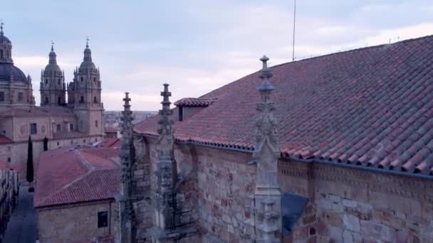 Day Time Aerial Establishing Shot City Salamanca Spain — ストック動画