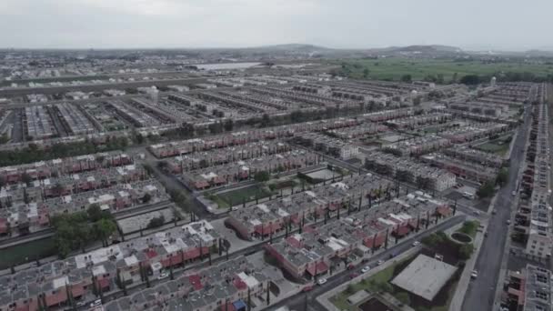 Aerial View Arboledas Ciudad Bajio Neighborhood — Stockvideo