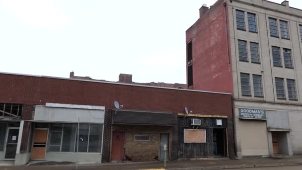 Mckeesport Pennsylvania Deserted Downtown Dying Steel Town Filled Closed Businesses — Wideo stockowe