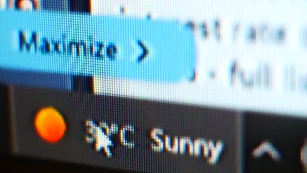 Computer Cursor Temperature Display Showing 2022 Global Warming Heatwave Weather — Vídeo de Stock