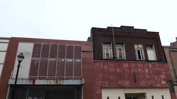 Mckeesport Pennsylvania Deserted Downtown Dying Steel Town Filled Closed Businesses — Wideo stockowe