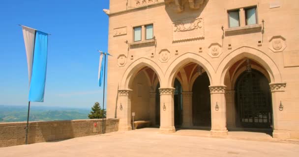 Historic Center Palazzo Pubblico Liberty Square City San Marino San — Vídeo de stock