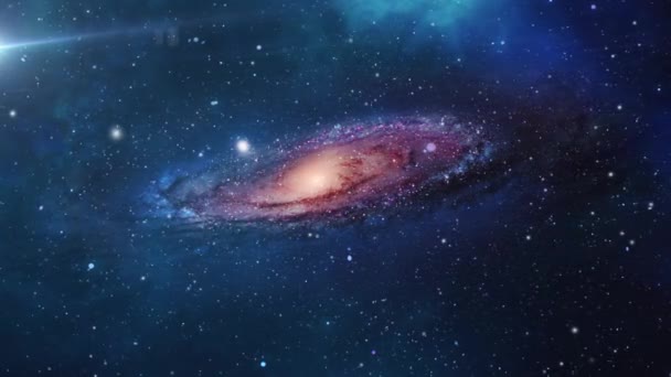 Spiral Galaxy Moving Universe — Stock video