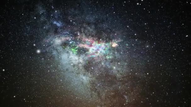 Таємнича Галактика Рухається Ближче Всесвіту Зірками Навколо Нього — стокове відео