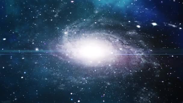 Галактика Яскравим Світлом Посередині Темний Всесвіт — стокове відео