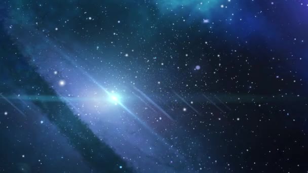Galaxie Jasným Světlem Velkém Vesmíru — Stock video