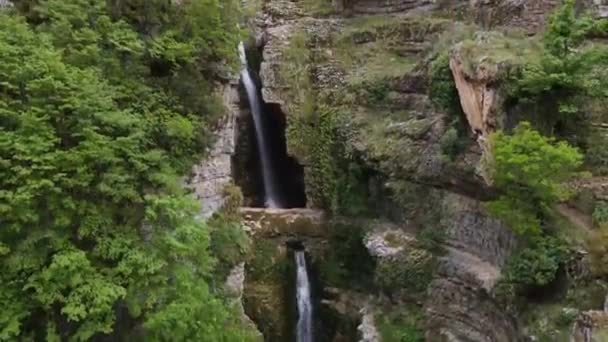 Paisagem Natural Cachoeiras Pashtures — Vídeo de Stock