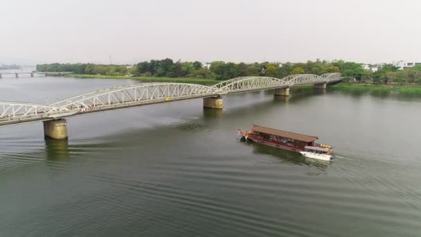 Мост Транг Тянь Древняя Столица Хюэ Вьетнам — стоковое видео