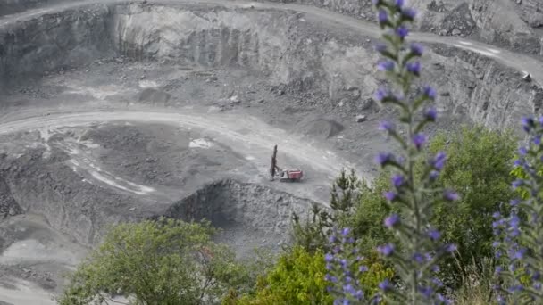 Wide Shot Stone Quarry Braunfels Lahn Dill Kreis Hesse Germany — Stok video