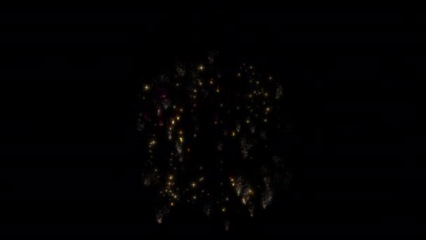 Colorful Fireworks Display Background New Year Celebration Christmas 4Th July — Stock Video