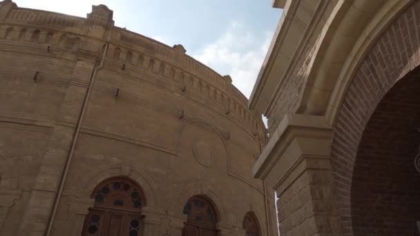 Details Exterior Facade Greek Orthodox Church George Coptic Cairo — Wideo stockowe