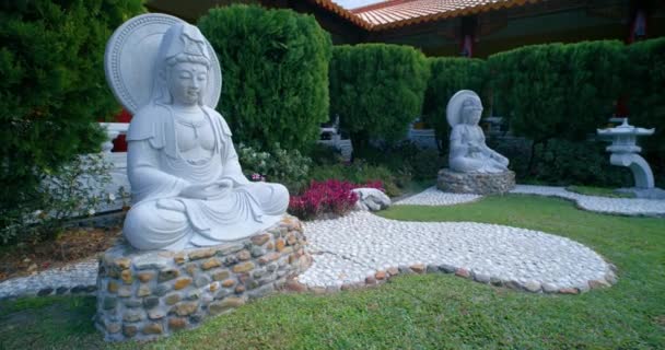 Buddha Sculptures Guang Shan Chung Tian Temple Brisbane Queensland Australia — Video Stock