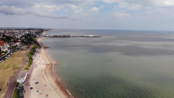 Drone Footage Clacton Sea Front Clacton Sea Essex — Αρχείο Βίντεο