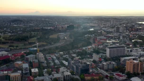 Early Morning Atmosphere Brisbane Cbd Roma Street Neighbourhood Qld Australia — Vídeo de stock