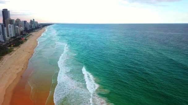 Idyllic Seascape Surfers Paradise Gold Coast Queensland Australia Aerial Drone — Video