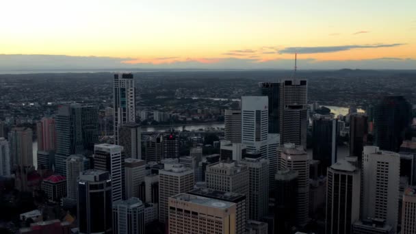 Daylight Brisbane Central Business District Roma Street Queensland Australia Aerial — Stock video