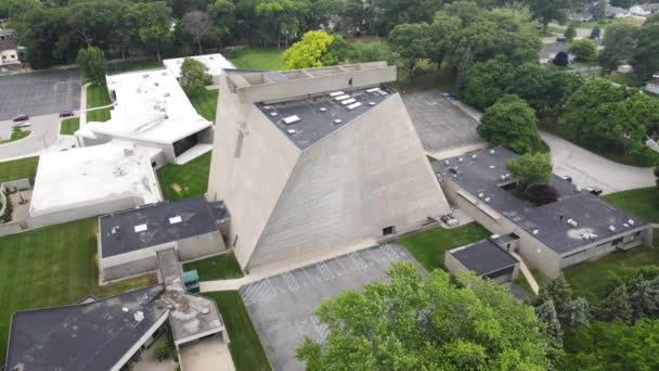 High Angle Still Saint Francis Church Norton Shores — Stok video