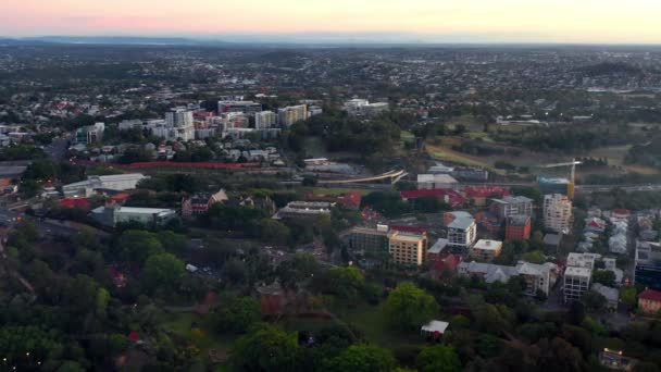 Brisbane Central Business District Roma Street Queensland Australia Aerial Drone — Vídeo de Stock