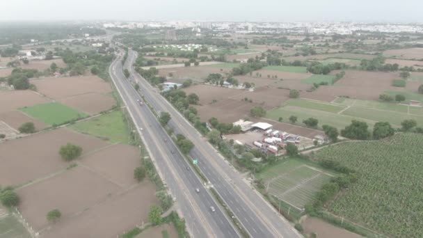 Drone Shot Indian Highway — Stock Video