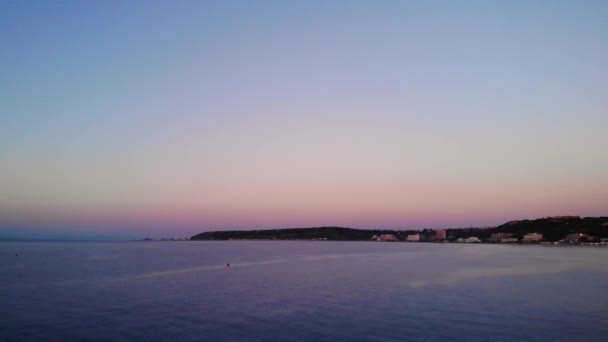 Tranquil Seascape Ialysos Rhodes Greece Aerial Drone Shot — Video
