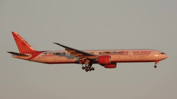 Special Paint Livery Air India Boeing B777 Photos Different Indian — Vídeo de Stock