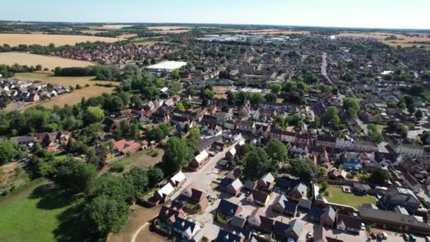 Hadleigh Town Suffolk Drone Aerial View Summer Footage — Wideo stockowe