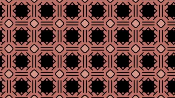 Seamless Geometric Pattern Black Background Sliding — Vídeo de stock
