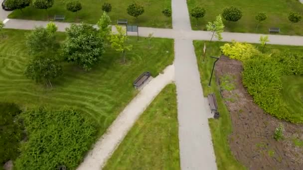Ecopark Campus Grounds University Gdansk Drone View — Wideo stockowe
