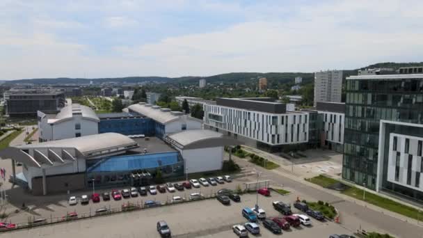 Faculty Law Administration University Gdansk Aerial View — Stockvideo