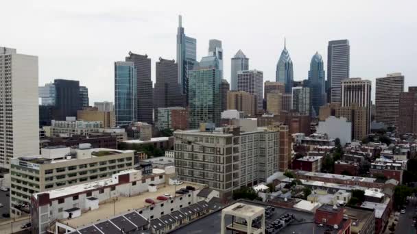 Philadelphia Eagles Downtown Panorama Con Águila — Vídeo de stock