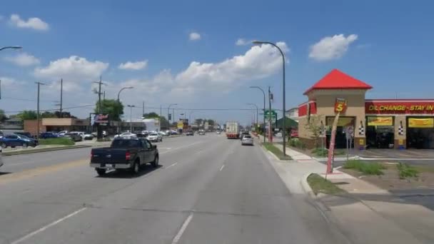 Traveling Illinois Chicago Land Area Suburbs Streets Highways Pov Mode — Stock video