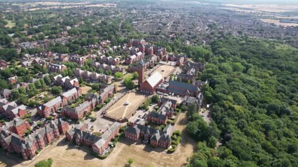 Repton Park Woodford Green East London Panning Drone Aerial View — Stockvideo