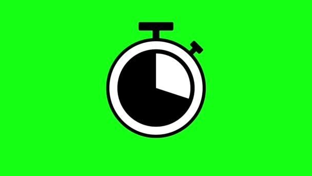 Stopwatch Timer Green Screen Counting — Stockvideo