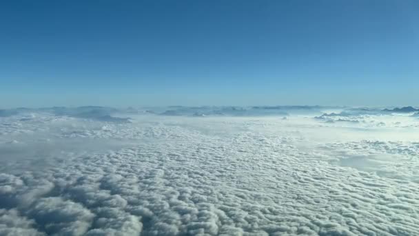 Unique Aerial Pilot View Jet Cockpit Flying 1000 Metres High — Stock video