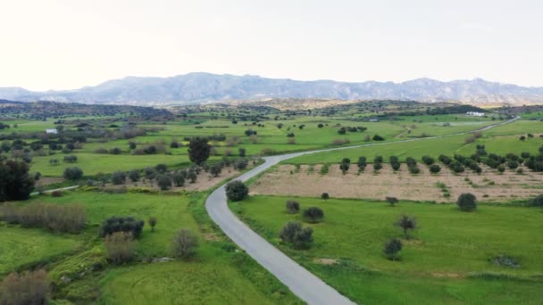 Aerial Landscape Countryside Background Kyrenia Mountains Cyprus — Stock videók