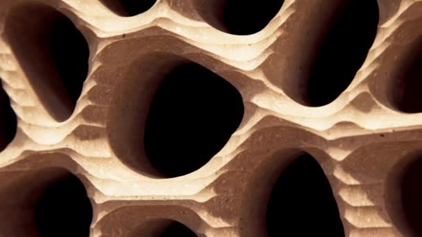 Close Special Design Sound Treatment Honeycomb Patterns Walls Elbphilharmonie Hamburg — ストック動画