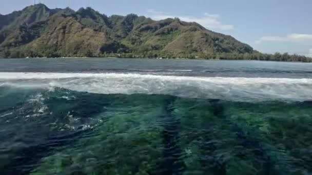 Panoramic Shot Moorea French Polynesia — Wideo stockowe