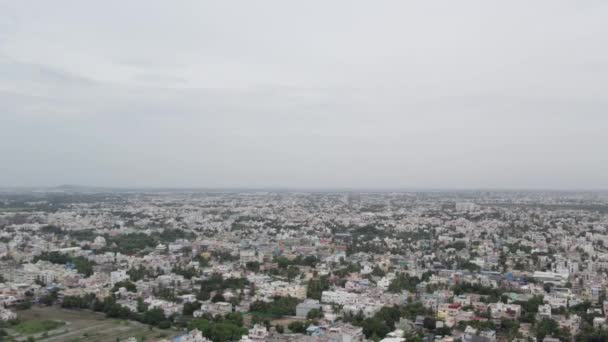 Αεροφωτογραφία Μιας Ινδικής Πόλης Ποιότητα Βίντεο — Αρχείο Βίντεο