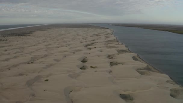 Baja California Sur Peninsula Sand Dune Shoreline Mexico Aerial — 비디오