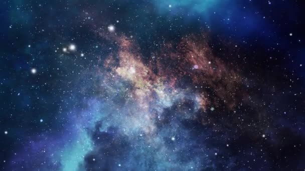 Nebula Clouds Reside Vast Universe — Stock Video