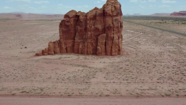 Massive Geological Layers Rock Formation Cliff Rock Point Navajo Reservation — Vídeo de stock