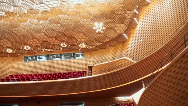 Pan Complex Sound Treatment Architecture Auditorium Seine Musicale Paris France — Stock videók